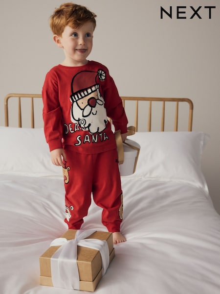 Red Santa 100% Cotton Single Christmas Pyjamas (9mths-12yrs) (665615) | €11 - €16