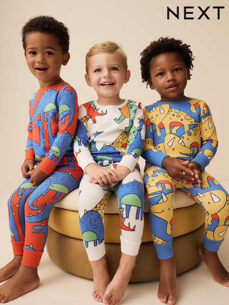 Mehrfarbig/Dinosauriermotive - 3 Pack Snuggle Pyjamas (9mths-10yrs) (665634) | 33 € - 41 €