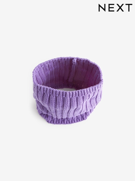 Purple Ribbed Knitted Snood (1-16yrs) (666003) | AED7 - AED13