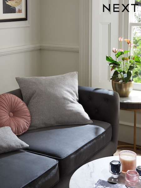 Silver Grey Heavyweight Chenille 59 x 59cm Cushion (666422) | €16