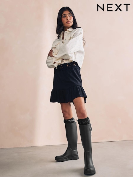 Черный - Sequin Trim Welly Socks 1 Pack (666479) | €7