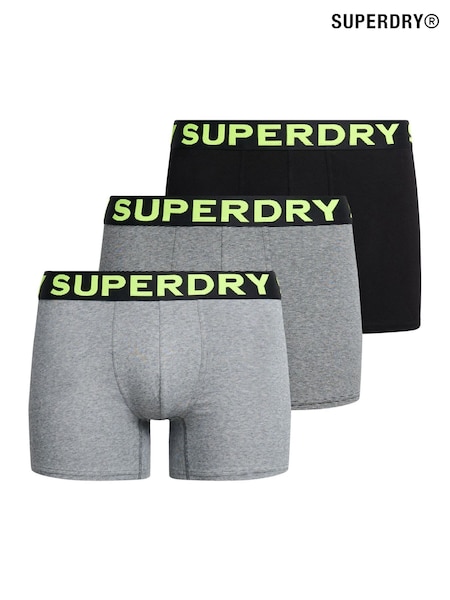 Superdry Athletic Grey/Black Stripe/Black Boxers 3 Pack (667293) | €45