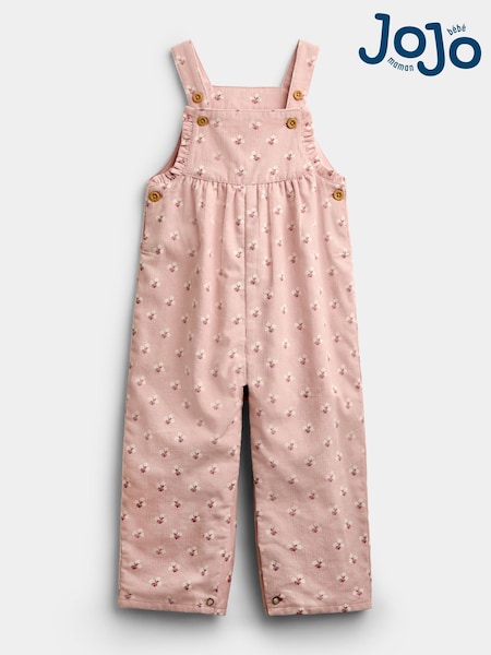 Ашық қызғылт гүлді - Jojo Maman Bébé Cord Dungarees