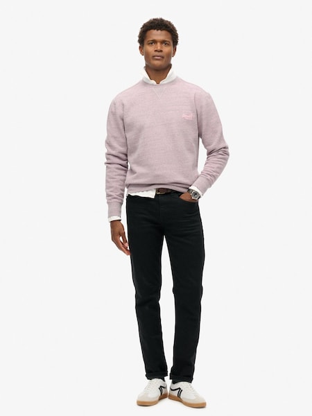 Порошок рожевий - Superdry 100% Cotton Marl круглий виріз світр (667403) | 0 грн
