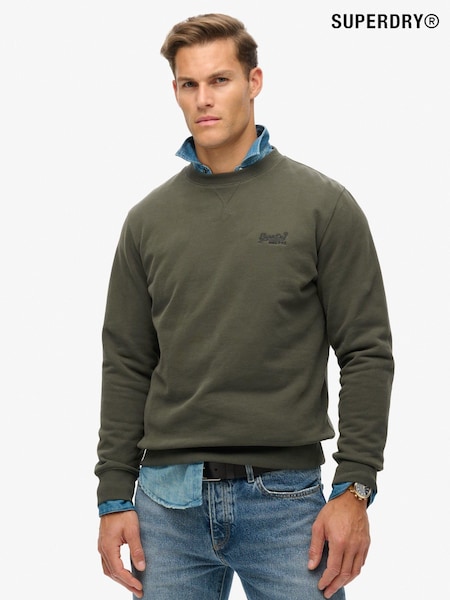 Superdry Dark Grey Green Essential Logo Crew Sweatshirt (667436) | €31