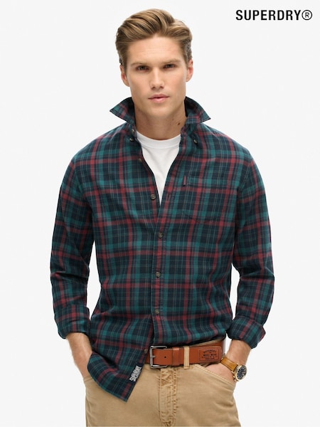 Superdry Montauk Check Navy 100% Cotton Vintage Check Shirt (667455) | ₪226