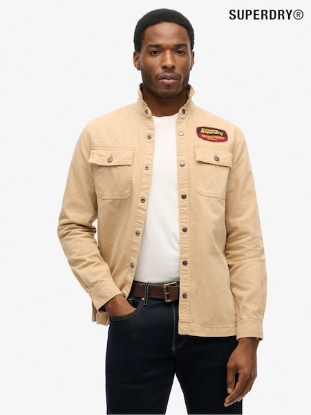 Superdry Shaker Beige Patched Canvas Overshirt (667519) | €114