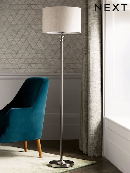 Brushed Chrome Burford Floor Lamp (667724) | €119