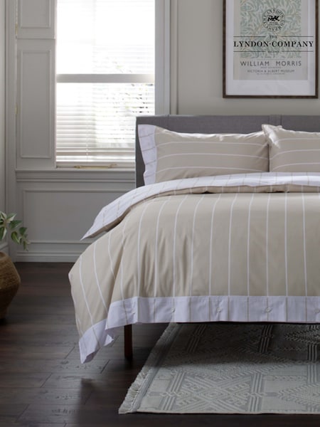 The Lyndon Company Pin Stripe Duvet Cover And Pillowcase Set