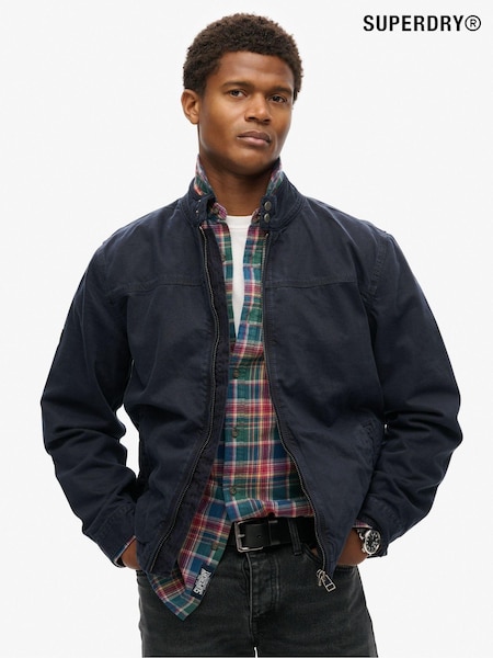 Azul marino eclipse - Superdry Classic Harrington 100% Cotton Jacket (667861) | 138 €