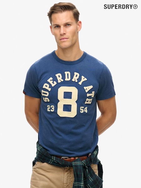 Superdry Supermarine Navy 100% Cotton Vintage Athletic Short Sleeve T-Shirt (667894) | €53