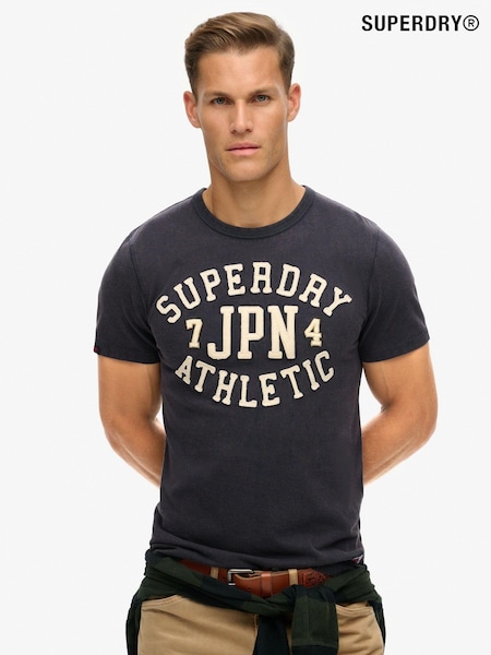 Superdry Eclipse Navy 100% Cotton Vintage Athletic Short Sleeve T-Shirt (668005) | €53