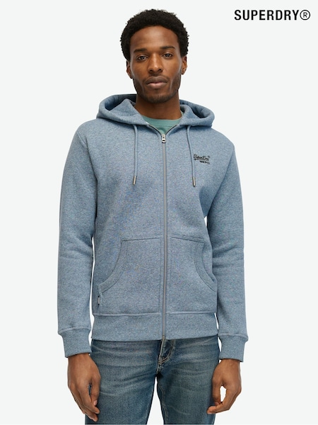 синій Selvedge Grit - Superdry базові Logo Zip 100% Cotton худі (668150) | 3 304 грн