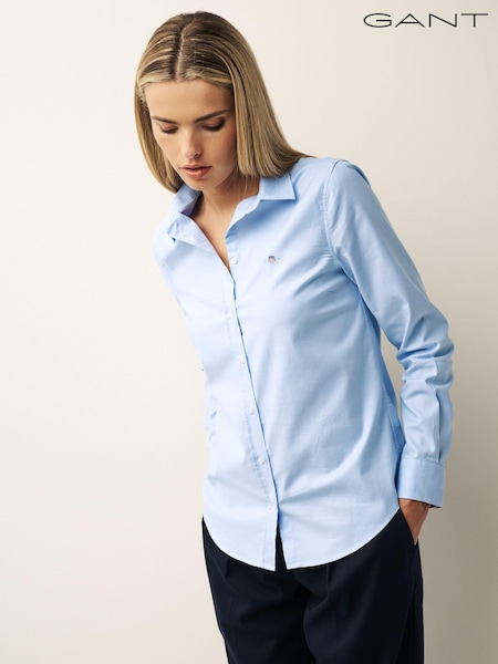 GANT Blue Fitted Stretch Oxford Shirt (668237) | €66