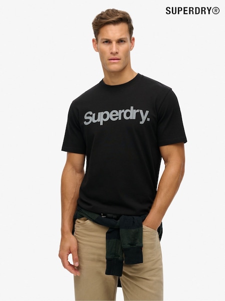 Superdry Black Loose 100% Cotton Core Logo City T-Shirt (668350) | € 45