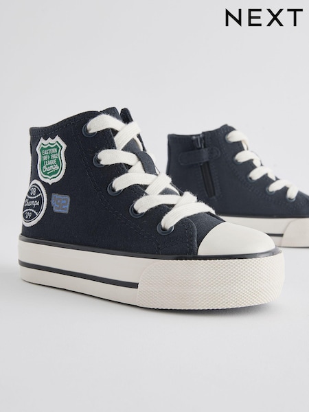 Navy Varsity Badge High Top Trainers (668733) | €10.50 - €12.50