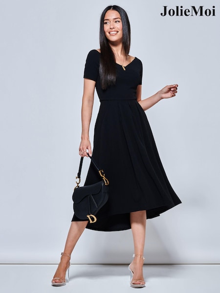 Jolie Moi Black Lenora Fit & Flare Midi Dress (668860) | €33