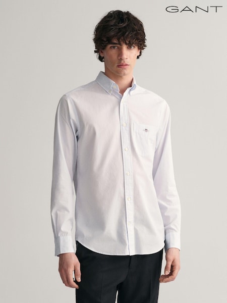 GANT Light Blue GANT Regular Fit Poplin Banker 100% Cotton Shirt (668948) | R$ 940