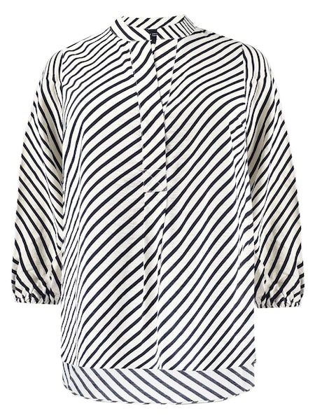 Live Unlimited Curve Stripe Curved Hem White Shirt (669033) | €37