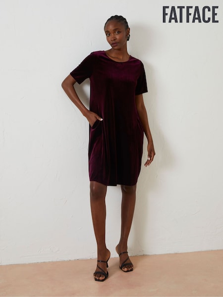 FatFace Purple Simone Velvet Dress (669175) | €47.50