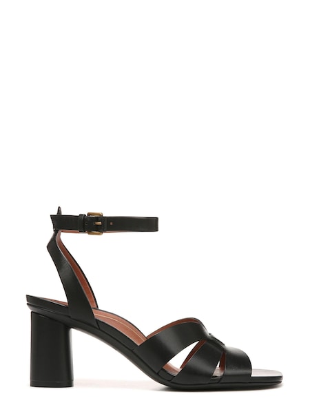 Vionic Black Marrin Leather Heeled Sandals (669329) | €88