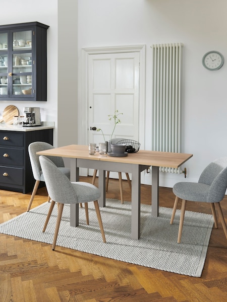 Dove Grey Oak Effect 4 to 6 Seater Foldable Extending Dining Table (669363) | €305
