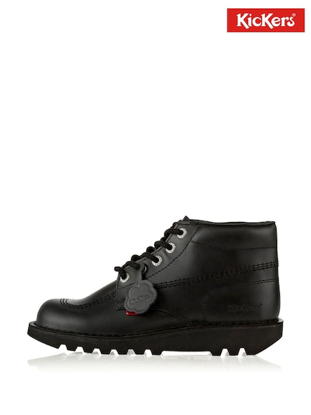 Kickers Black Youth Kick Hi Leather Shoes (669596) | €88