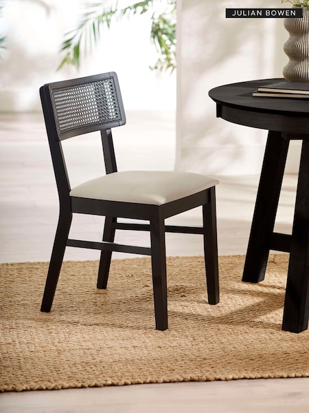 Julian Bowen Set Of 2 Annika Rattan Back Dining Chairs