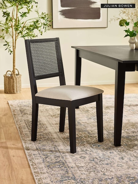 Julian Bowen Set Of 2 Knoxley Rattan Back Dining Chairs