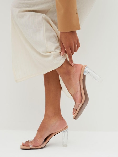 Телесный - Forever Comfort Asymmetric Vinyl Mules (670537) | €7