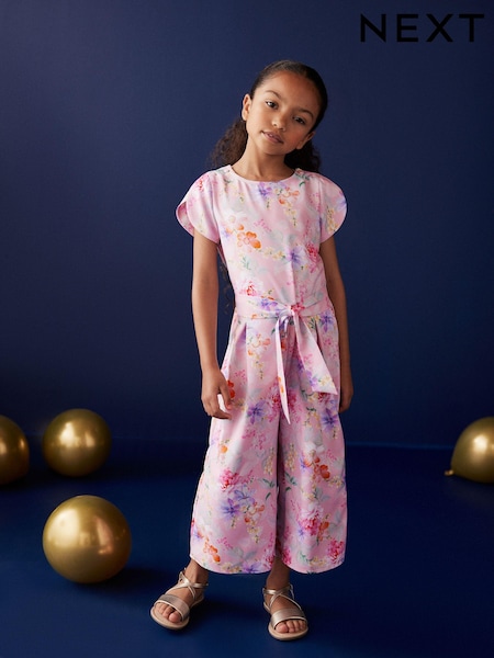 Floral Print Jumpsuit (3-16yrs) (670868) | ‏78 ر.س.‏ - ‏100 ر.س.‏