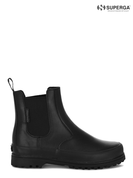 Superga 2678 Alpina Faux Leather Black Boots (670972) | €27
