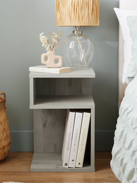Grey Bronx Oak Effect Bedside Table (671369) | €90