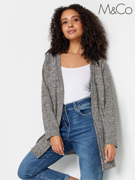 M&Co Grey Petite Lightweight Cardigan (671544) | 53 QAR