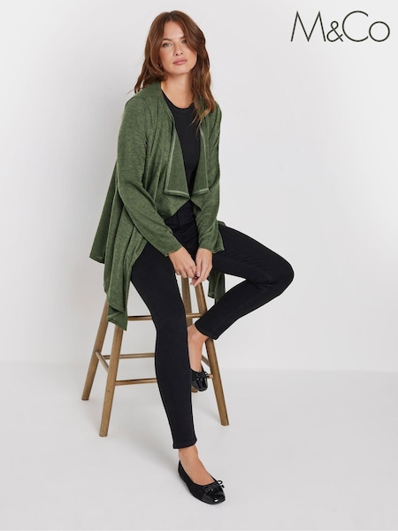 أخضر - M&Co Waterfall Cardigan (671569) | ‏72 ر.ق.