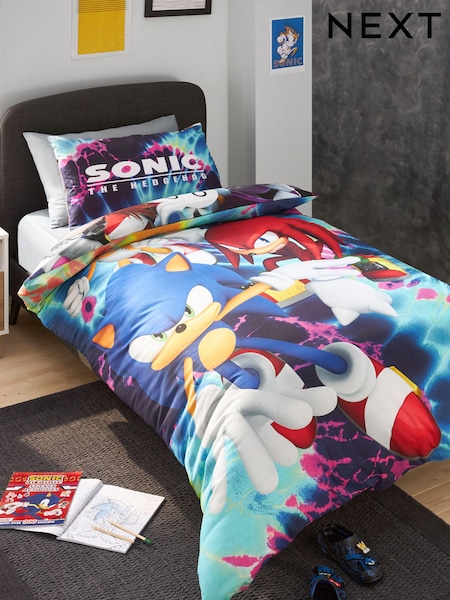 Multi Sonic the Hedgehog 100% Cotton Single Duvet Cover and Pillowcase Set (672045) | €33