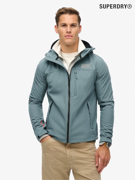 Штормовой синий - Superdry Hooded Soft Shell Trekker Jacket (672078) | €129