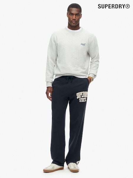 Superdry Eclipse Navy 100% Cotton Vintage Athletic Joggers (672125) | €99