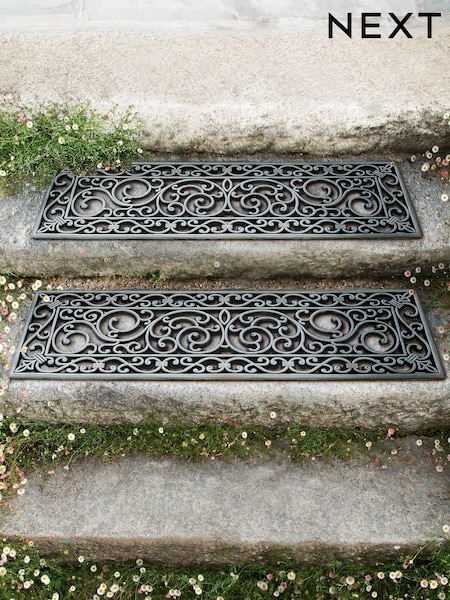 Silver Set Of 2 Non Slip Step Mats (672137) | €29