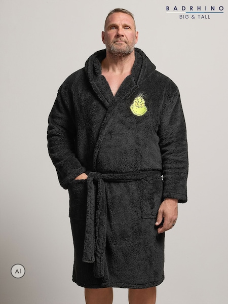 Negro - Regular Badrhino Big & Tall Grinch Dressing Gown