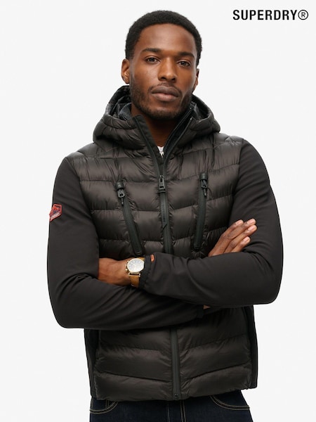 Superdry Black Hooded Storm Softshell Jacket (672490) | €152