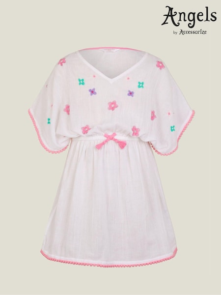 Angels By Accessorize Floral Embroidered 100% Cotton Kaftan (672928) | ‏101‏₪ - ‏106‏ ₪