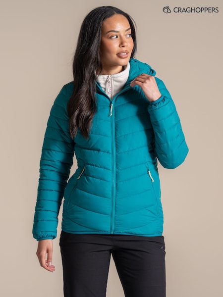 Teal Blå - Craghoppers Compresslite Ix Hooded Jacket