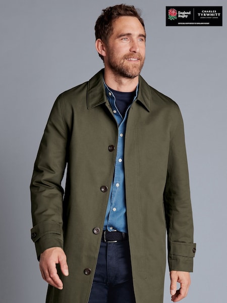 ירוק - Charles Tyrwhitt Classic Showerproof 100% Cotton Raincoat (673850) | ‏905‏₪
