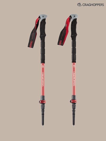 Crveno - Regular Craghoppers Venture Antishock Walking Poles