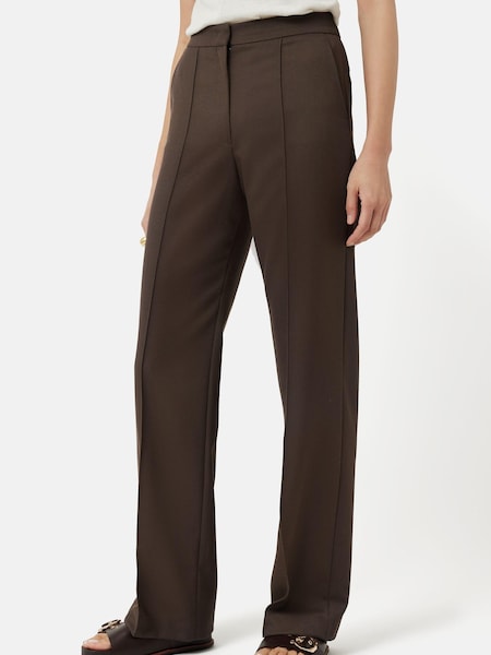Jigsaw Cotton Twill Nevis Brown Trousers (674194) | €70