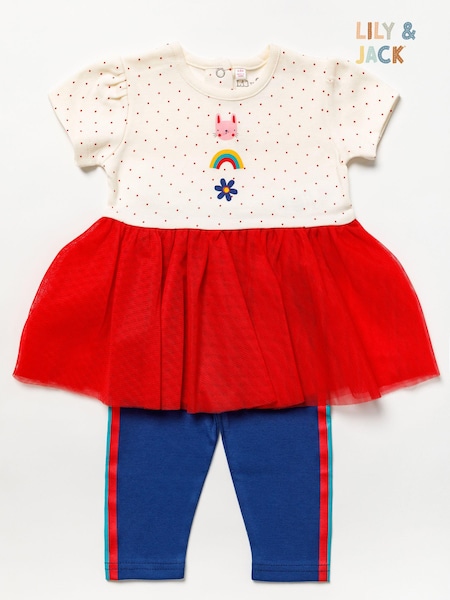 Lily & Jack Blue Tutu Dress and Legging Outfit Set (674248) | AED58