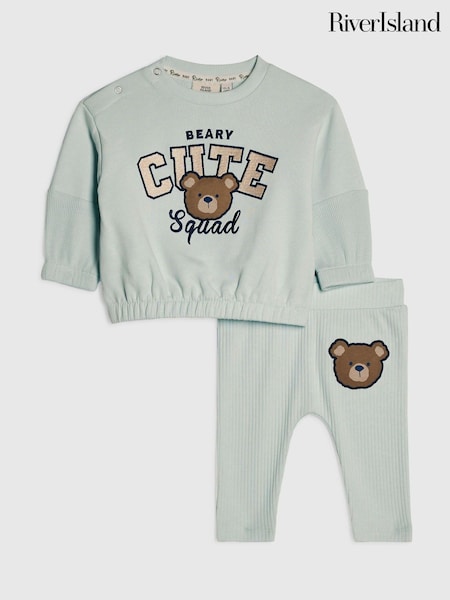 Көк - River Island Cutie Squad жейделері мен леггинстер жиынтығы