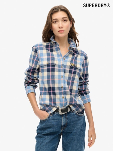Классический синий чек - Superdry 100% Хлопок Lumberjack Check Flannel рубашки (675071) | €38