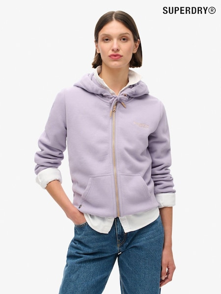 Brassica Lila - Hanorac cu fermoar și logo Superdry Essential (675223) | 410 LEI